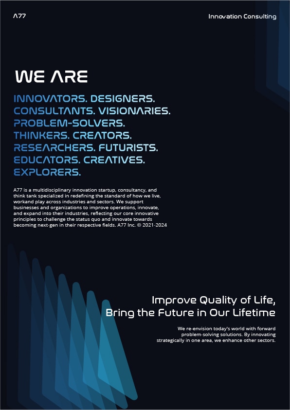 A77 consulting service one-sheet